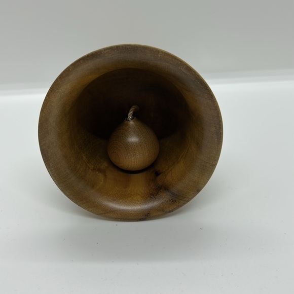 VINTAGE DECORATIVE WOOD BELL WITH CLAPPER LIGHTHOUSE DESIGNED - Picture 7 of 9